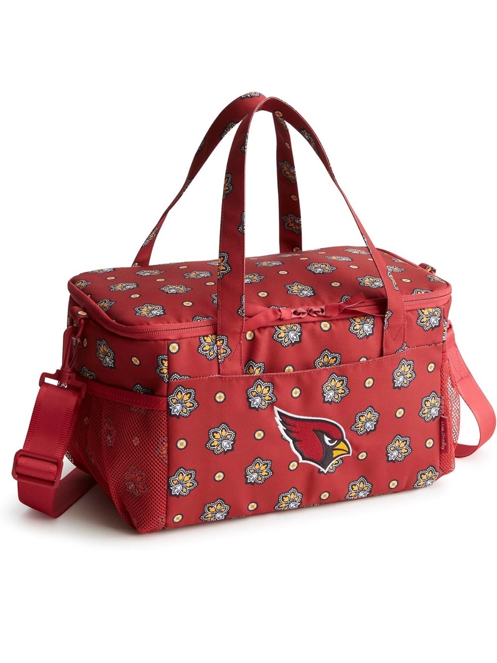 Vera Bradley Red Floral Insulated Cooler Tote with Arizona Cardinals Logo